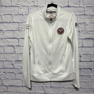Alo full zip jacket with embroidery flaws Canada